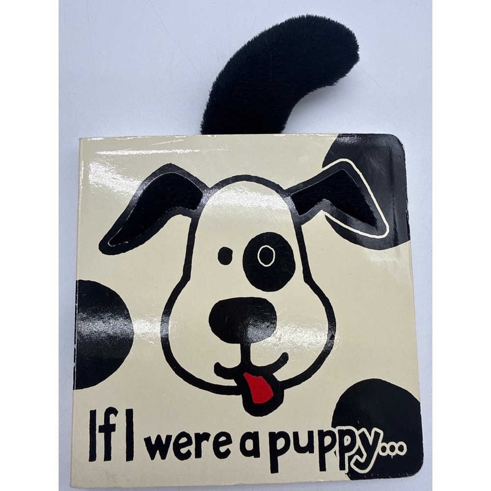 Jellycat If I Were a Puppy Board Book Anne Wilkinson Touch & Feel Plush Tail